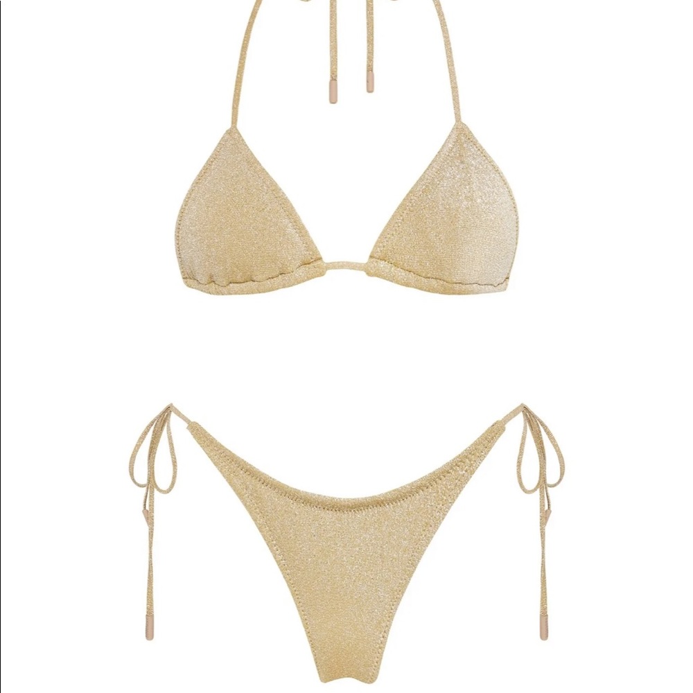 Triangl gold sparkle bikini set Medium